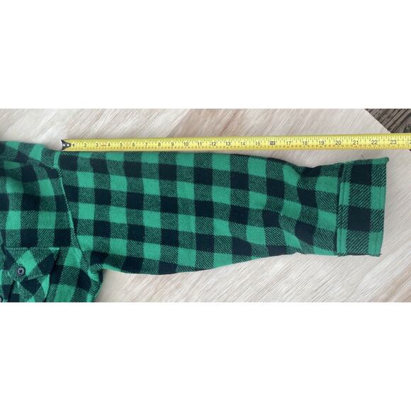 LL Bean Maine Guide Shirt Men's Wool Blend Green Size 27 Length 21.5 Width - Picture 7 of 8